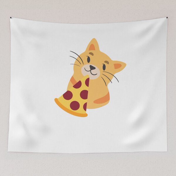 Item preview,  cat eats pizza and smiles designed and sold by klimov0101.