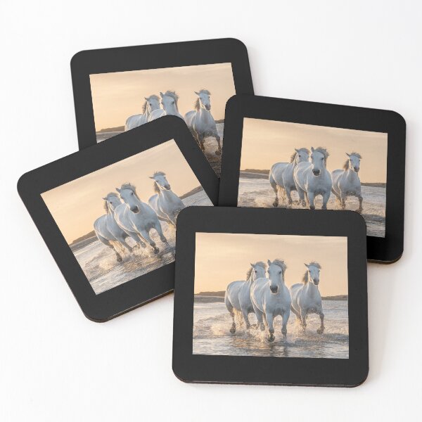 Item preview, Three Horses Running On The Water Sticker designed and sold by joannonapk6.