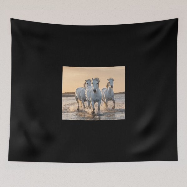 Item preview, Three Horses Running On The Water Sticker designed and sold by joannonapk6.