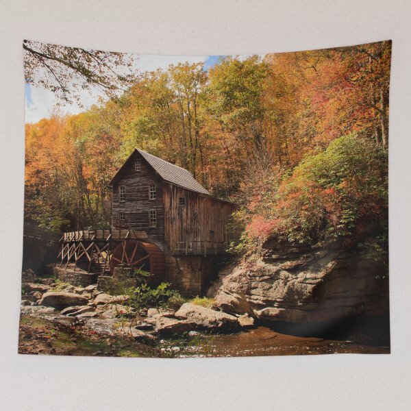 Item preview, Glade Creek Grist Mill in The Fall designed and sold by RoseC.