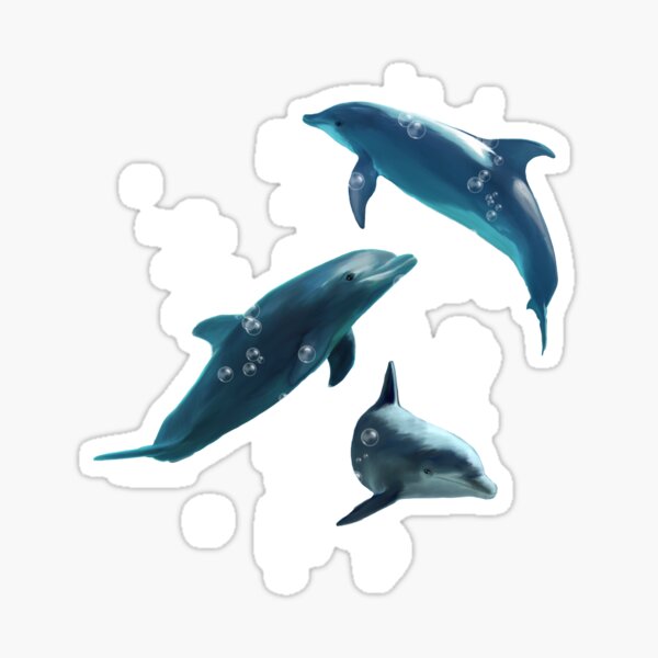 Dolphins in the Sea Sticker