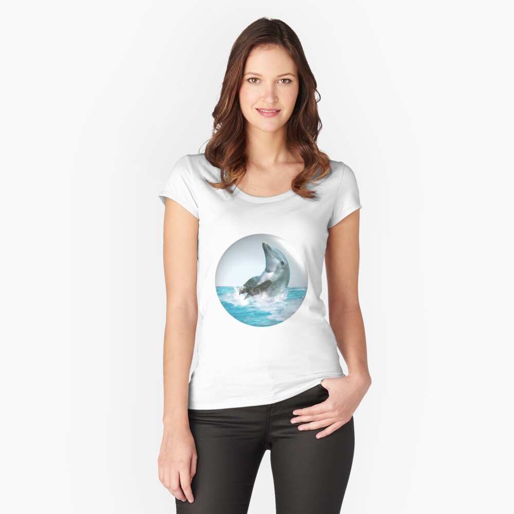 Item preview, Fitted Scoop T-Shirt designed and sold by DolphinPod.