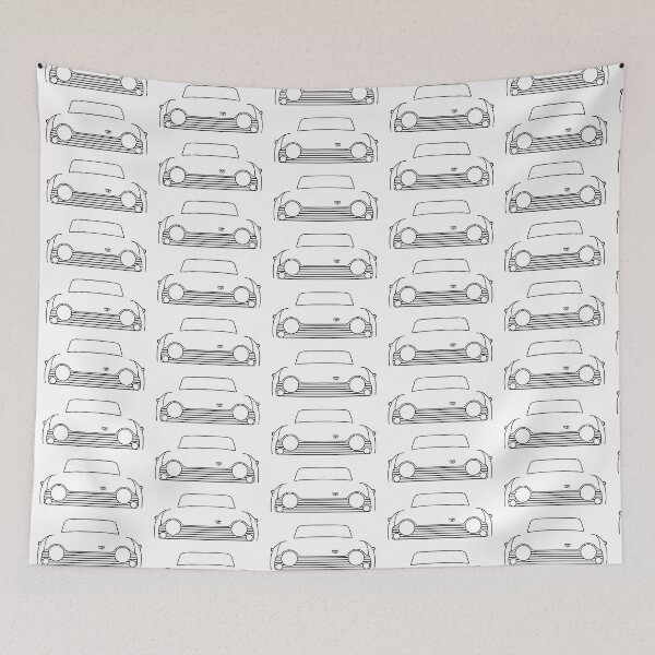 Item preview, Triumph TR5 1960s British classic car outline graphic (black) designed and sold by soitwouldseem.