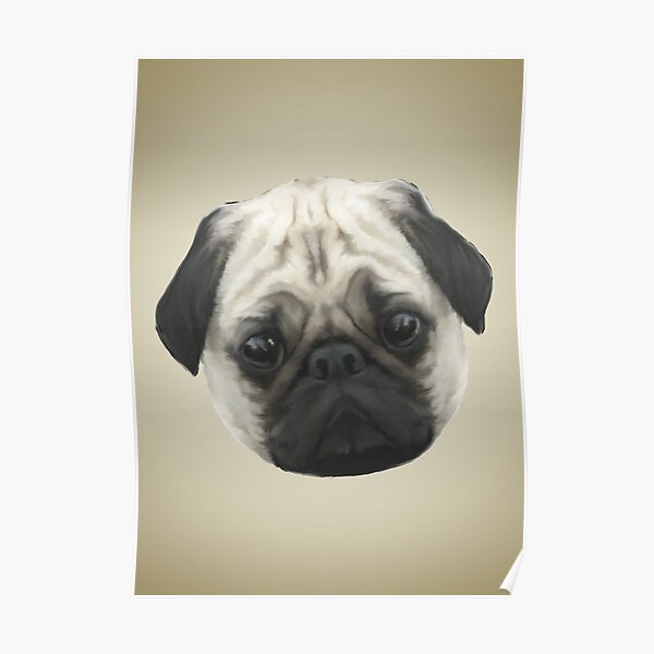 Pug Head Poster
