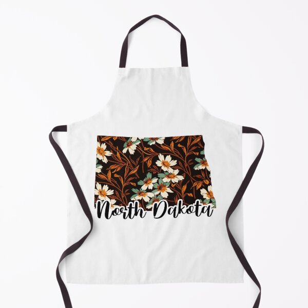 Item preview, Floral Map of USA States North Dakota - Map of North Dakota designed and sold by AmethystMurad.