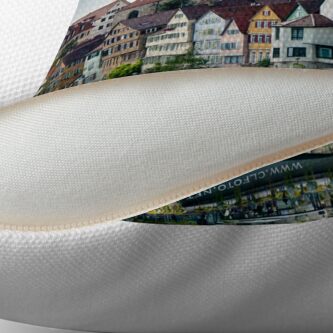 Thumbnail 2 of 3, Throw Pillow, Fairy Tale Town, Tübingen, Germany designed and sold by L Lee McIntyre.