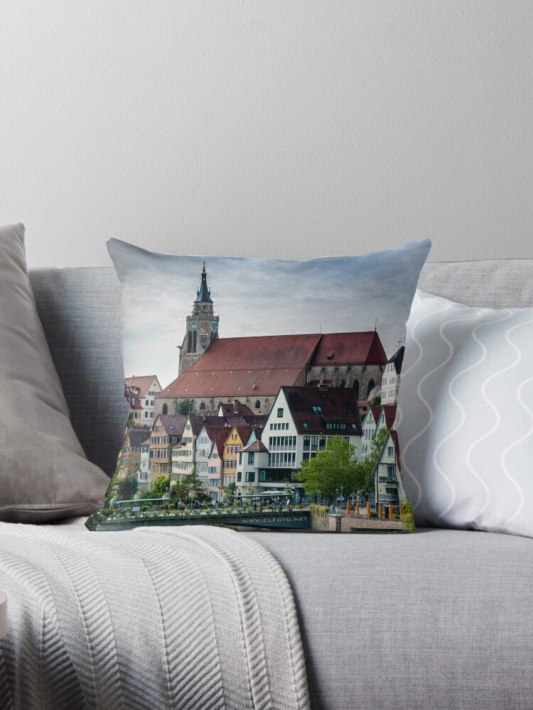 Thumbnail 1 of 3, Throw Pillow, Fairy Tale Town, Tübingen, Germany designed and sold by L Lee McIntyre.