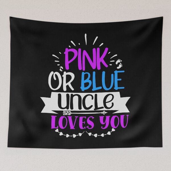 Item preview, Pink or blue aucle loves you, uncle gift designed and sold by lapolonaise.