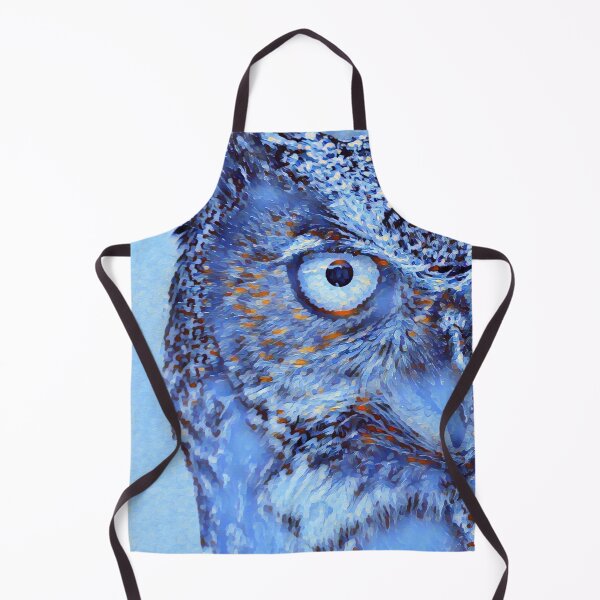 Item preview, Winter Snowfall Art Portrait Great Horned Owl Bird Face designed and sold by TheWildFlix.