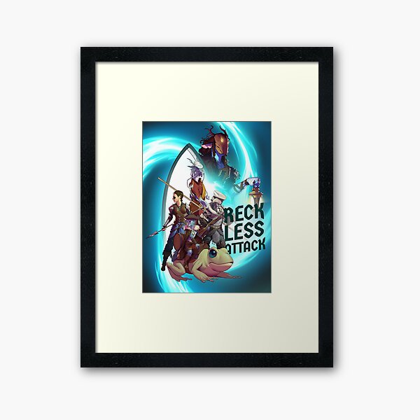 Reckless Attack Podcast Flyer Art Framed Art Print