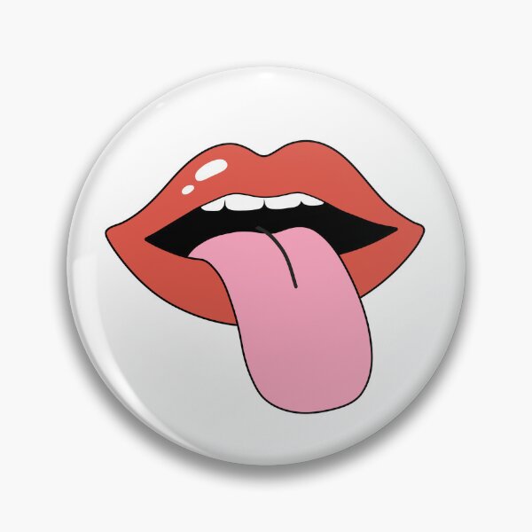 Item preview, Lips With Tongue Out Groovy Sticker 70s and 80s designed and sold by ElenaJoyDesign.