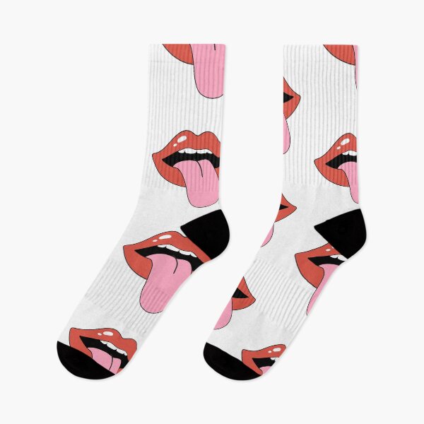 Item preview, Lips With Tongue Out Groovy Sticker 70s and 80s designed and sold by ElenaJoyDesign.