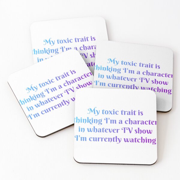 Item preview, My toxic trait TV shows designed and sold by Bubbleberries.