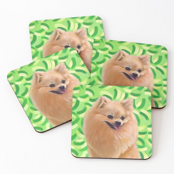 Item preview, Cute Pomeranian Art (Green) designed and sold by studioaegis326.