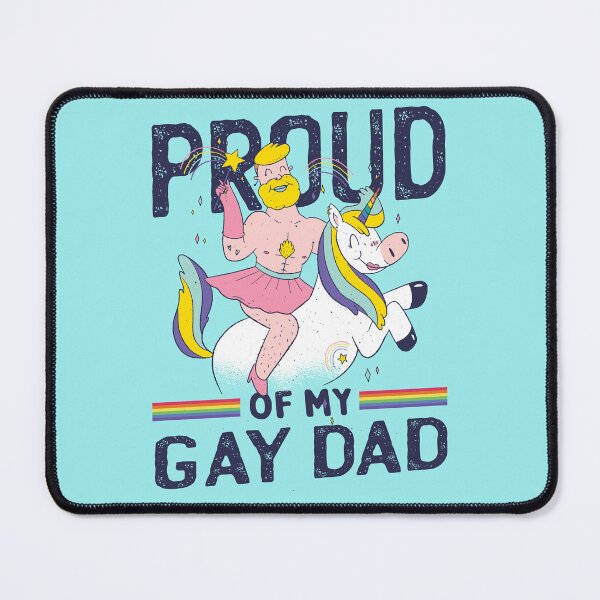 Item preview, Proud of My Gay Dad Unicorn Cartoon Art designed and sold by MrEddie10.