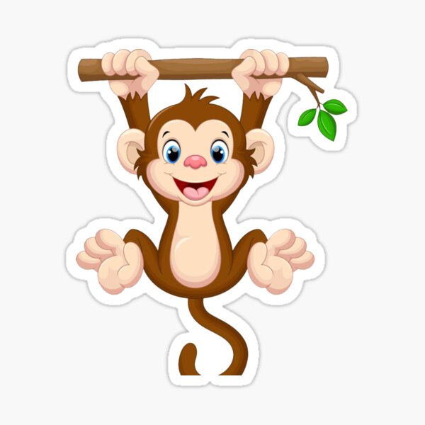 "funny monkey" Sticker for Sale by MISS02MINASS02 Redbubble