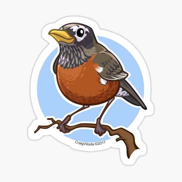 Item preview, American Robin Bird over Blue designed and sold by CraigWoida.
