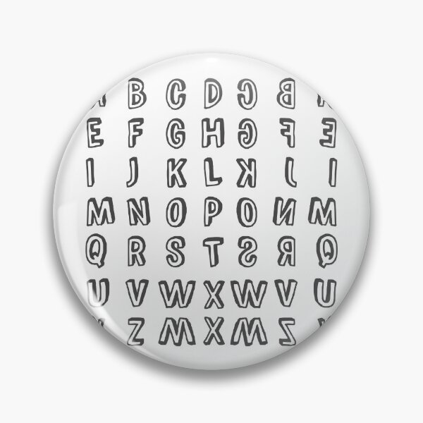 Item preview, English alphabets and mirror designed and sold by Think4Prints.