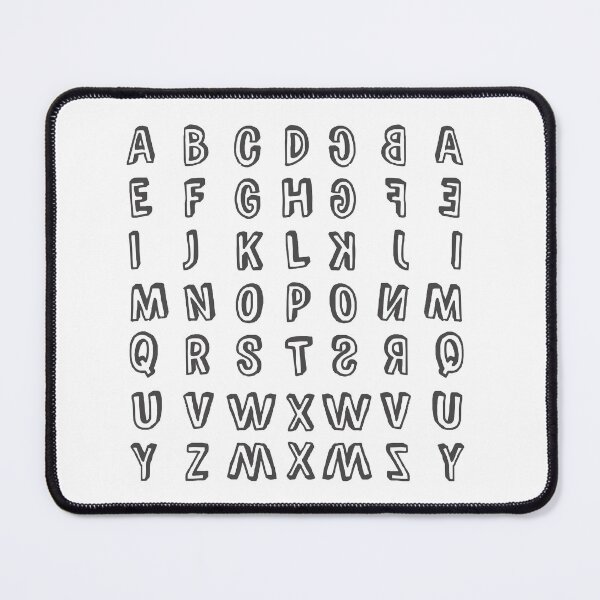 Item preview, English alphabets and mirror designed and sold by Think4Prints.