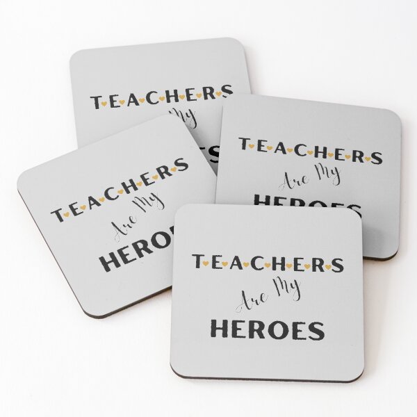 Item preview, Teachers Are My Heroes The Best Teacher Golden Hearts Design designed and sold by BestTeacher.