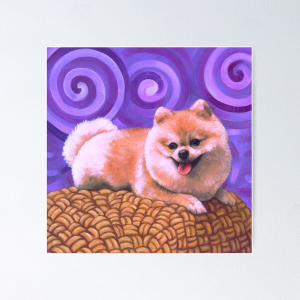 Item preview, Cute Pomeranian Art (Purple) designed and sold by studioaegis326.