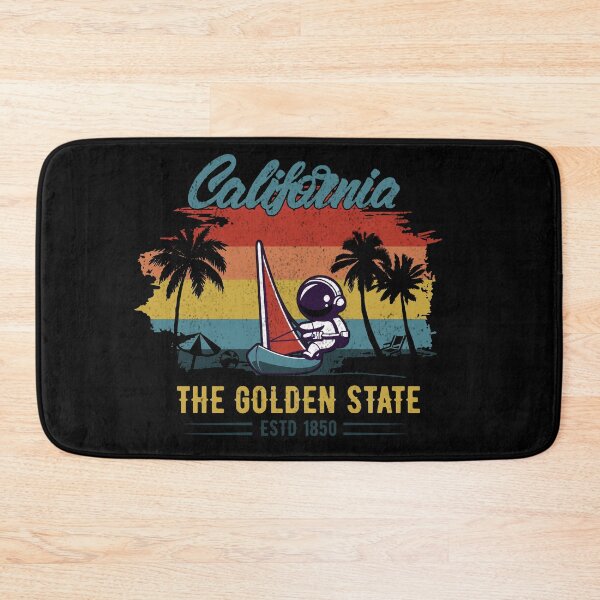 Item preview, California The Golden State retro inspired Astronaut T-Shirt designed and sold by illustramanshop.