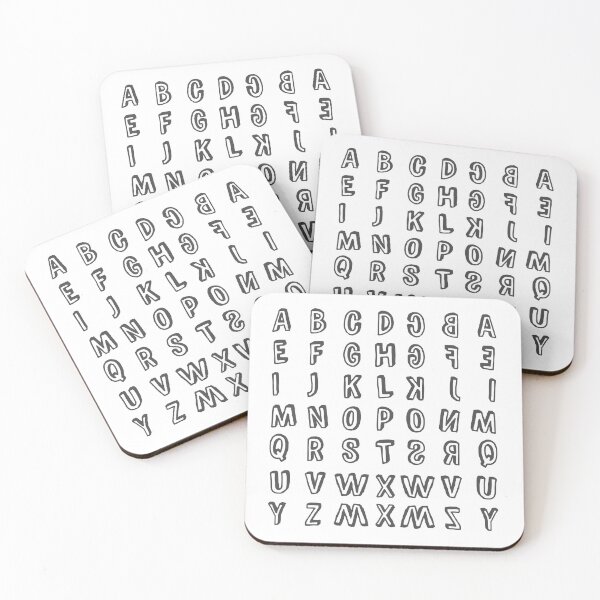 Item preview, English alphabets and mirror designed and sold by Think4Prints.