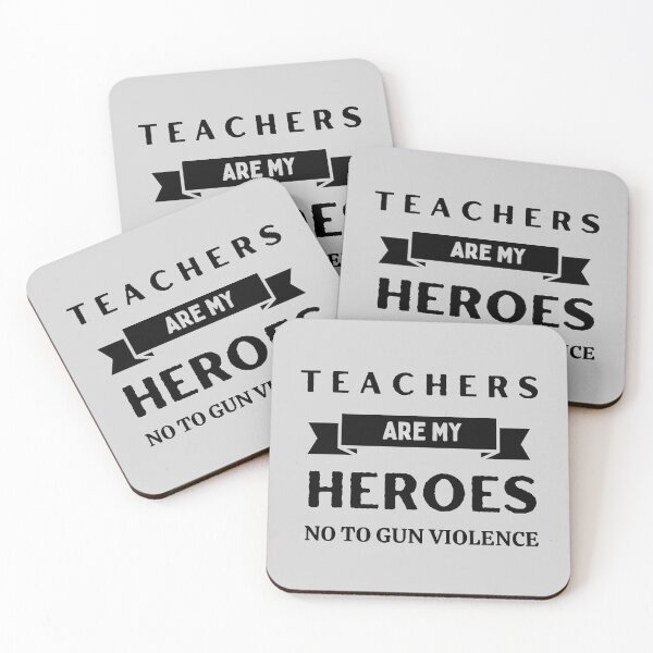 Item preview, Teachers Are My Heroes No To Gun Violence The Best Teacher Black Design designed and sold by BestTeacher.