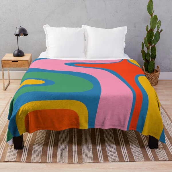 Item preview, Copacetic Colorful Retro Abstract Pattern in Rainbow Pop Colors designed and sold by kierkegaard.