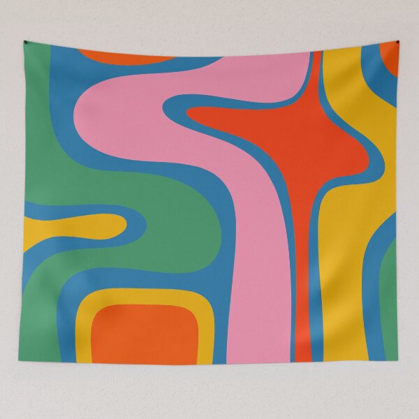 Item preview, Copacetic Colorful Retro Abstract Pattern in Rainbow Pop Colors designed and sold by kierkegaard.