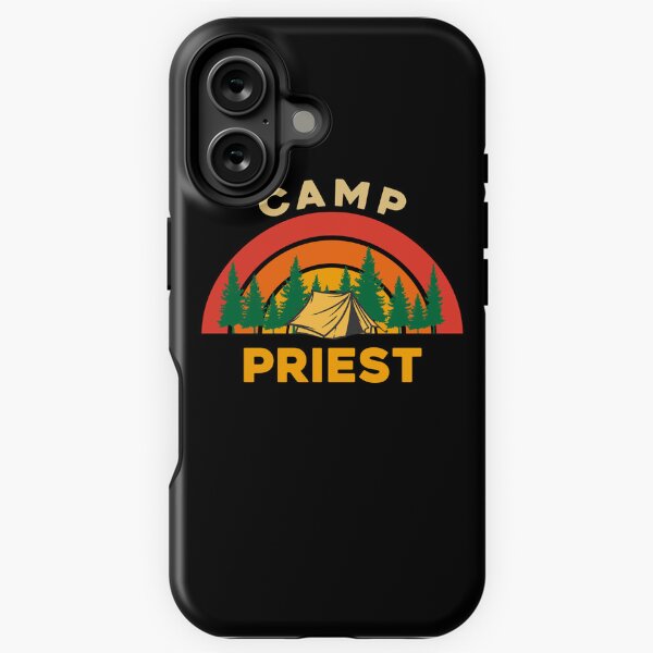 Vista previa del artículo con la obra «Diseño de Camp Priest para amantes de los campamentos», diseñado y vendido por sleeksy.