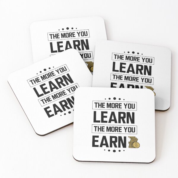 Item preview, The more you learn the more you earn (Black) designed and sold by ResuWreck.