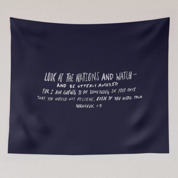 Item preview, Habakkuk 1:5 x Navy designed and sold by theanointedhome.