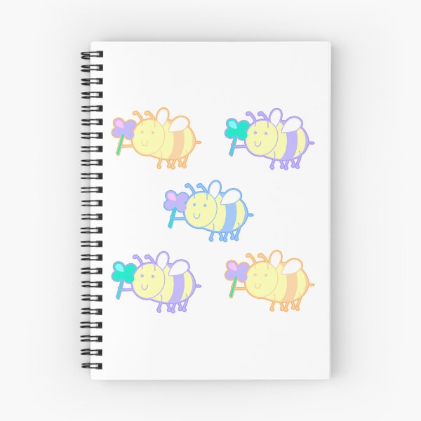 Item preview, Pastel Bees with Clovers and Flowers designed and sold by nachbarn.