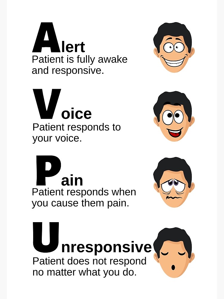 avpu-medical-mnemonic-alert-voice-pain-unresponsive-art-print-for