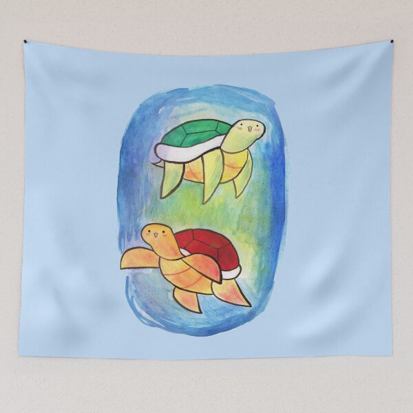 Item preview, Swimming Watercolor Turtles designed and sold by SaradaBoru.