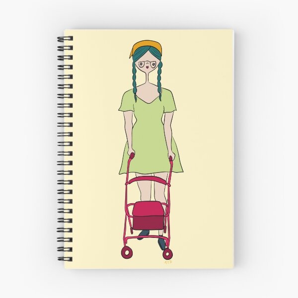Item preview, Cute Girl With Rollator (yellow) designed and sold by misslovelymess.