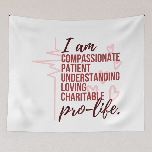 Item preview, I am Pro Life (red) designed and sold by CarolineTherese.