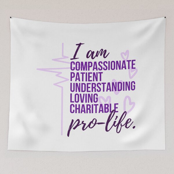 Item preview, I am Pro Life (purple) designed and sold by CarolineTherese.