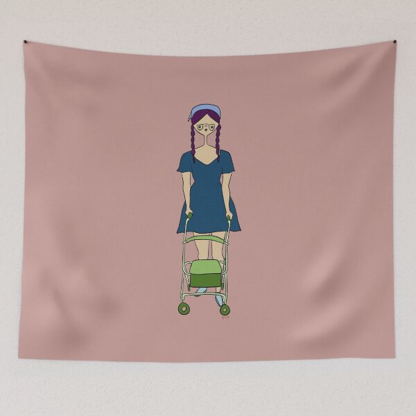 Item preview, Cute Girl With Rollator (pink) designed and sold by misslovelymess.