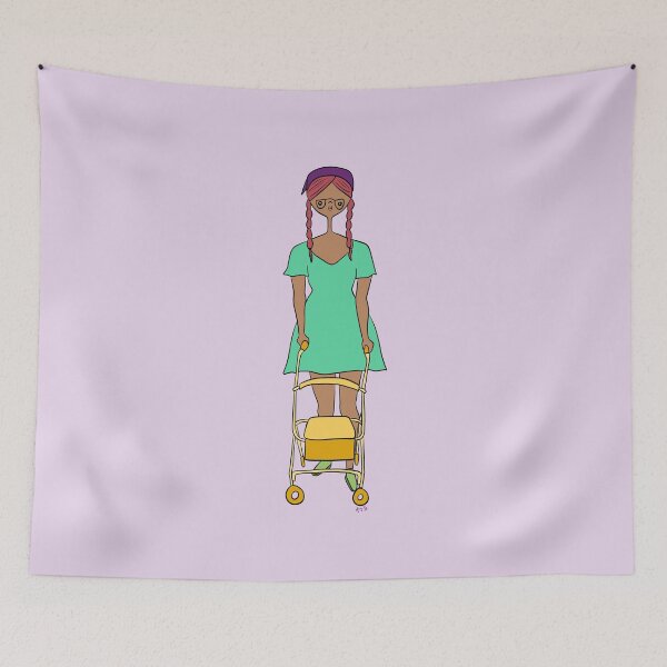 Item preview, Cute Girl With Rollator (purple) designed and sold by misslovelymess.