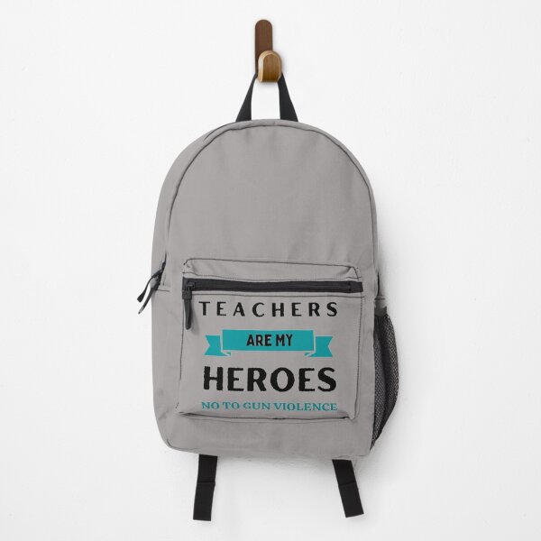 Item preview, Teachers Are My Heroes No To Gun Violence The Best Teacher Teal Design designed and sold by BestTeacher.