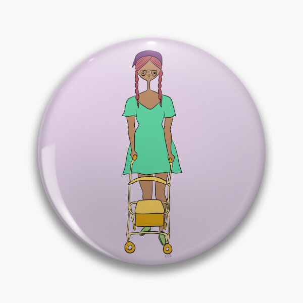 Item preview, Cute Girl With Rollator (purple) designed and sold by misslovelymess.