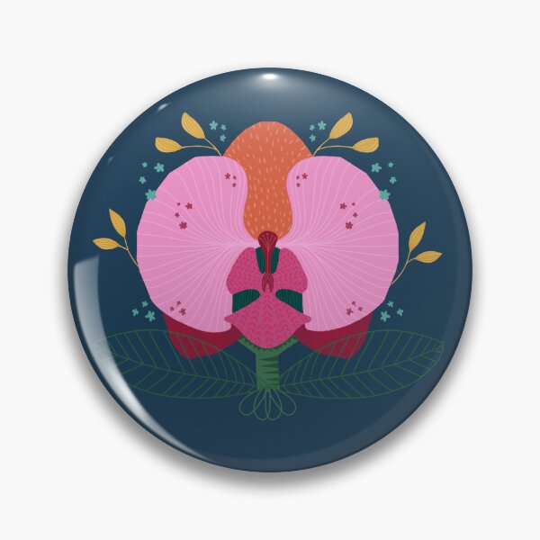 Item preview, Pink and Orange Abstract Orchid designed and sold by Kathy Osborne Studio.