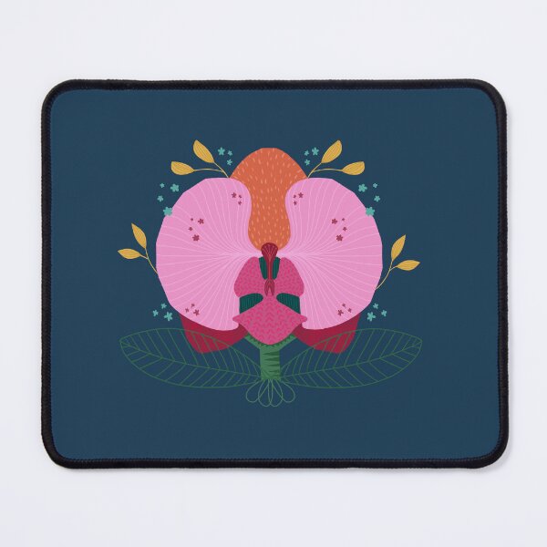 Item preview, Pink and Orange Abstract Orchid designed and sold by Kathy Osborne Studio.