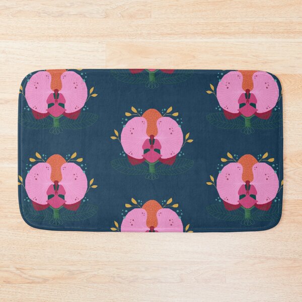 Item preview, Pink and Orange Abstract Orchid designed and sold by Kathy Osborne Studio.