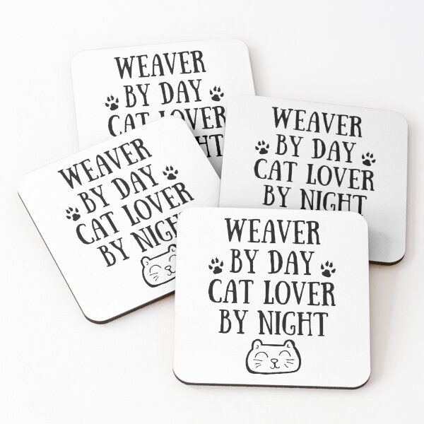 Item preview, Weaver by day. Cat lover by night designed and sold by TheGreenGoat.