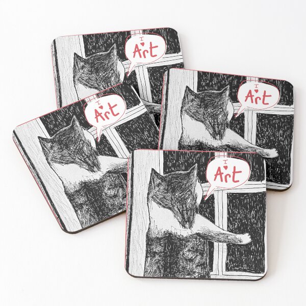 Item preview, Cat hearts art designed and sold by MelissaChalhoub.