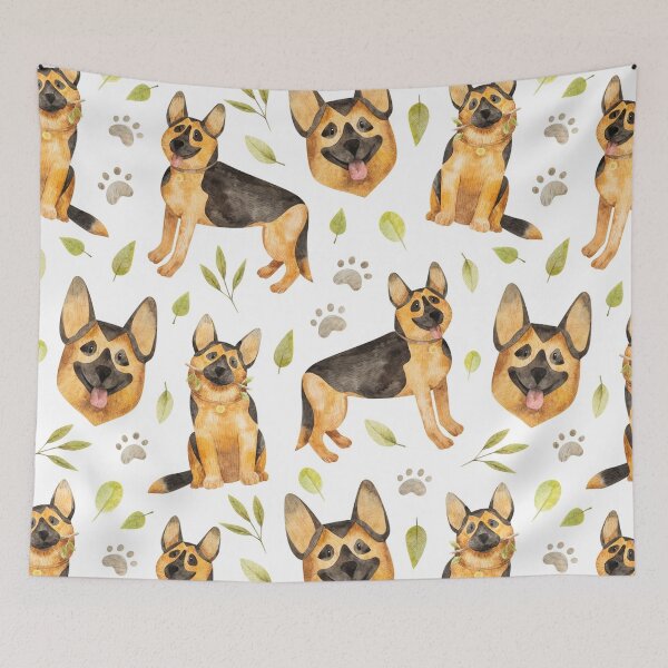 Item preview, German Sheppard Dog Doggie Puppy Pet Pattern designed and sold by Draculaura2009.