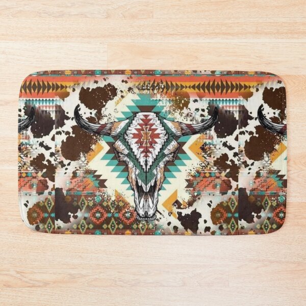 Item preview, Aztec Cow Print Bull Skull  designed and sold by Dana  Burke.